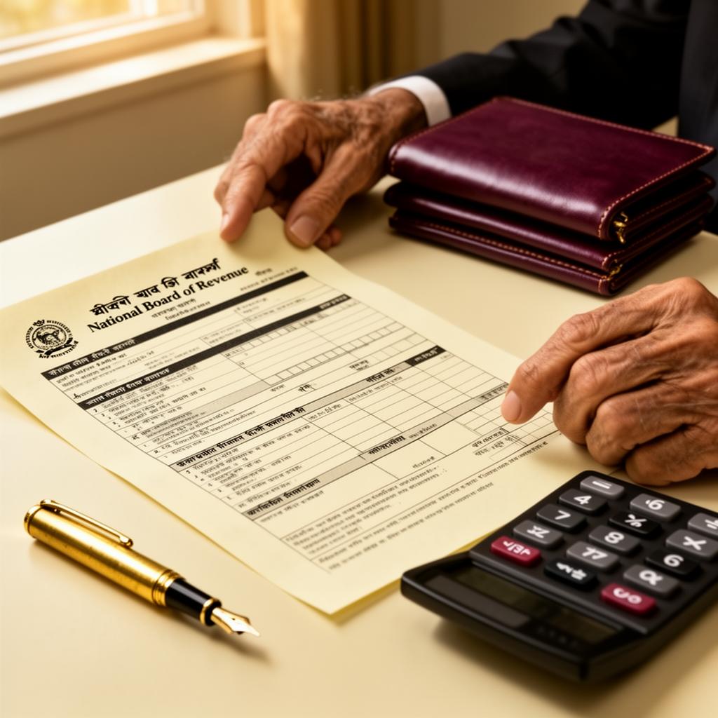 Senior consultant reviewing NBR tax return